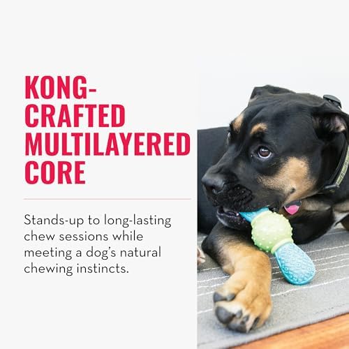 KONG CoreStrength Bow Tie Bone, Dental Chew Toy, for Medium/Large Dogs