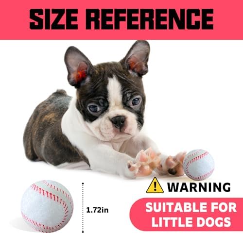 X-Small Dog Tennis Balls Dog Toys Ball 1.72" Pack of 6, Fit Ball Launchers