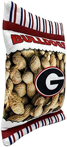 Pets First NCAA Georgia Bulldogs Crinkle FINE Plush Dog & CAT Squeak Toy - Cutest Stadium Peanuts Snack Plush Toy for Dogs & Cats with Inner Squeaker & Beautiful Baseball Team Name/Logo