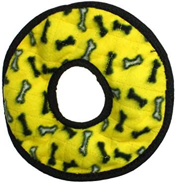 TUFFY® : (2 Pack No Stuff Ring Dog Toy: Ultra Durable Plush Toy with Multiple Layers & Reinforced Seams, Washable and Floats, Original Construction