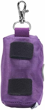 Blueberry Pet Dog Poop Bag Holder - Dark Orchid Dispenser with Dual Zippers, Dog Poop Bags Rolls, Dog Leash Attachment, Includes 1 Free Roll, Compact, Durable, Ideal for Dog Owners
