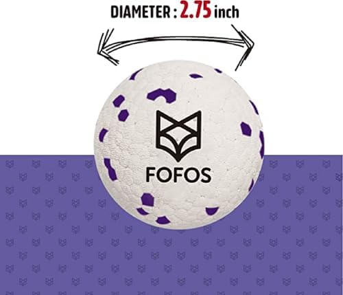 FOFOS Dog Balls Tennis Balls Dog Chew Toys for Aggressive Chewers ETPU 4Pcs