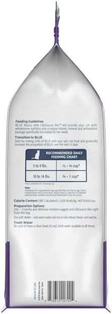 Blue Buffalo Basics Turkey Grain-Free Dry Cat Food, 5 lb | Skin & Stomach Care, Real Turkey #1 Ingredient, Limited Ingredient Diet, Antioxidant-Rich LifeSource Bits, Skin & Coat Health