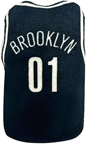 BEST PLUSH NBA BROOKLYN NETS Cat Toys - 3 Piece Set with Fresh Catnip: Jersey, Basketball with Feathers & #1 Fan. Beautiful Team Logo