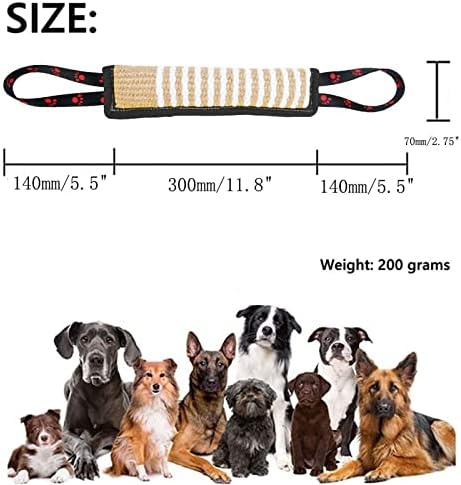 Clysoru Dog Tug Toy Tough Jute Bite Pillow Lasting Training Equipment Puppy to Large Dogs Interactive for Large and Small