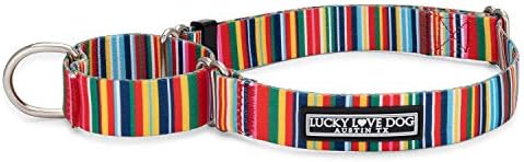 Lucky Love Dog Martingale Collar for Large Dogs No Slip – Hippie, Large