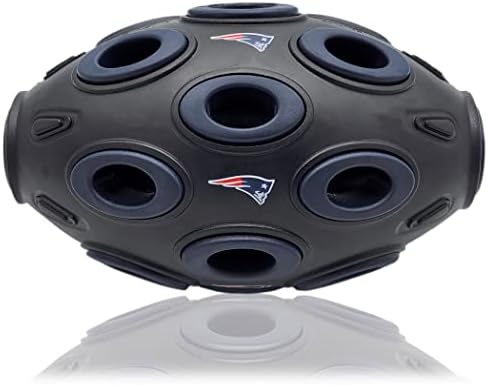 Pets First NFL New England Patriots Football Treat Dispensing Toy for Dogs and Cats, Rubber Ball Dog Toy, Interactive Fun Dog Treat Toy, Natural Rubber Dog Feeding Toy