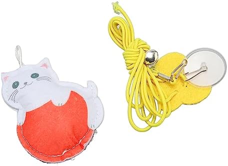 Gavigain Interactive Cat Toy, Hanging Catnip Toy with Adjustable Elastic Cord, Felt Stress Relief Toy for Cats, Non Marking, Anxiety and Boredom Relief