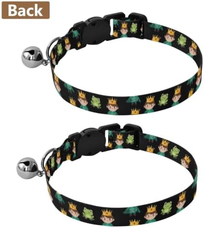 Cartoon Prince Golden Crown Easy to Wear Dog Collar 2 Pack Lightweight Small Dog Collar