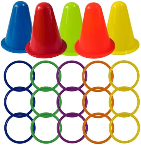 20PCS Rabbit Training Rings Toy for Small Pets, Bunny Enrichment 5Stacking & 15 Rings for Adult Pet Owners