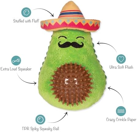 Fringe Studio Plush Dog Toy, AVO-Fiesta, Pet Shop Collection (314531)