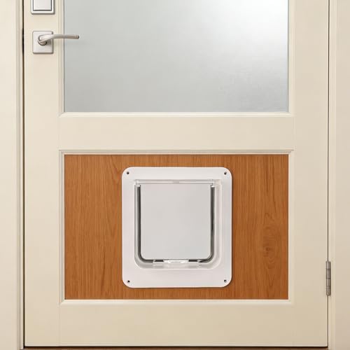 Smart Cat Door, Plastic, Automatic Cat Door with Collar Sensor, 2 Way Locking, Ideal for Interior Use with Small Cats