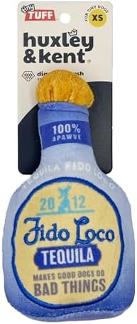 Huxley & Kent Tiny Tuff Plush Dog Toy, Fido Loco Tequila