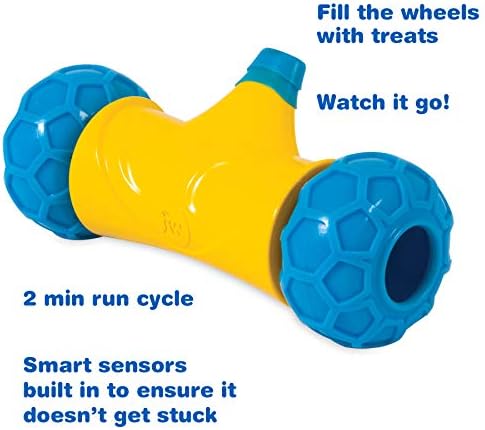 JW Pet 32290 RoboBone Electronic Treat Dispenser, Yelow/Blue