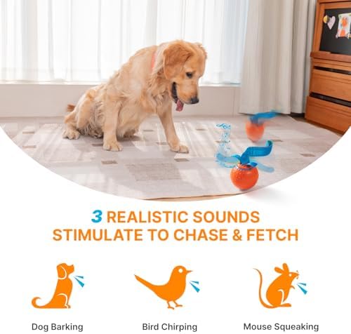 Interactive Dog Ball Toys Electric Automatic Moving Dog Toys to Keep Them Busy Rechargeable Smart Rolling