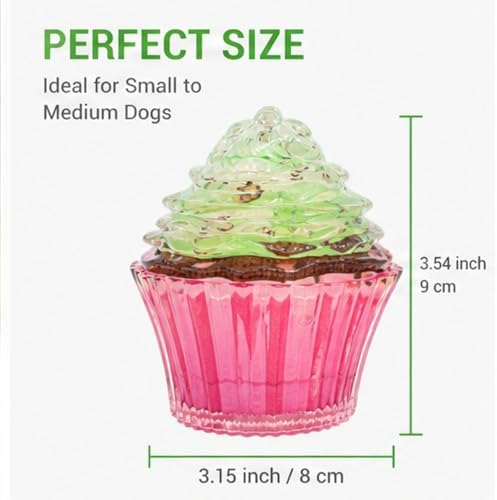 Molaxpet Squeaky Dog Toy Cupcake Rubber Interactive Chew Toy for Pet Dogs