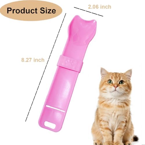 2pcs Cat Treat Spoon Squeeze, Cat Strip Feeders, Multi-Function Kitten Strip Squeeze Spoon for Wet Food Liquid Snack, Licky Treats Feeding Scoop Treat Dispenser Feeding Scoop for Puppies Small Pets