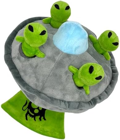 UFO and Aliens Dog Toy Funny Flying Saucer Stuffed Chew Toy