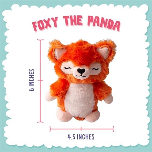 SNUG AROOZ Foxy the Red Panda - Orange & White Plush Dog Toy, Squeaks & Crinkles, Pet Multi-Sensory Play, 8" Soft Animal Companion, Cuddle-Fetch-Chew