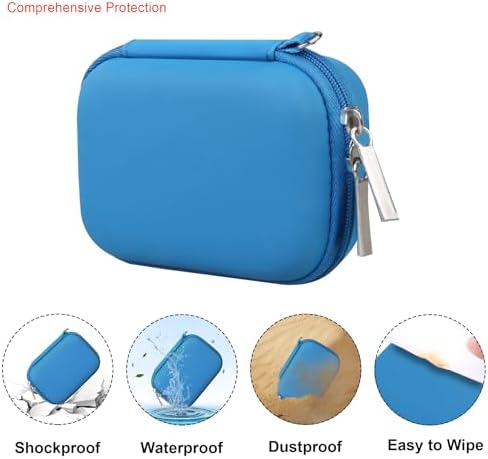 Elonbo Carrying Case for Bitzee Disney/Bitzee Magicals/Bitzee Interactive Toy Digital Pet, Bitzee Digital Virtual Toy Hard Travel Bag, Electronic Pets Toys Storage Cover Holder, Light Blue