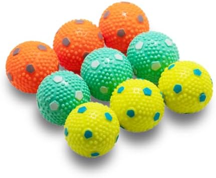 Dog Toy Balls for Small Dogs & Puppies, Chew & Chase Interactive 2” Soft Latex Balls, Durable Dogs Play Balls for Indoor/Outdoor (9 Pcs)