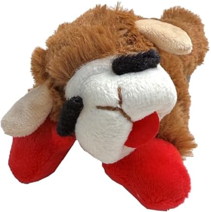 Multipet Lamb Chop Brown | 6 Inch Lamb Chop Dog Toy | Small Dog Toy Lamb Chop Squeaker Toy | Brown 6" | Officially Licensed