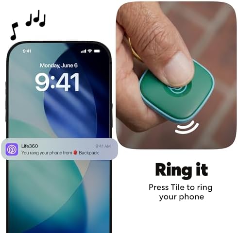 Life360 Tile - Bluetooth Tracker, Keys Finder and Item Locator for Keys, Bags and More. Phone Finder. Both iOS and Android Compatible. 4-Pack