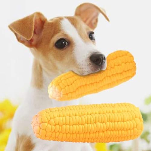 Pet Dog Corn Shape Squeaky Bite-Resistant Interactive Play Chew Toy Pet Supplies Dog Toy Corn, Dog Toys Aggressive Chewers for Dog