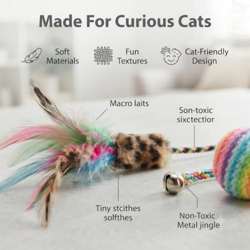 Cat Toys Variety Pack for Indoor Cats, 21PCS Interactive Kitten Toys Set with Collapsible Cat Tunnel, Feather Teaser Wand, Plush Mice, Balls & Cat Toys for Kittens and Adult Cats