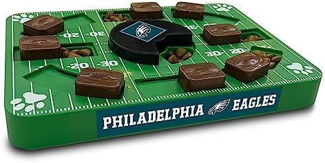 Pets First NFL Philadelphia Eagles Puzzle, Interactive Dog Treat Puzzle Toy