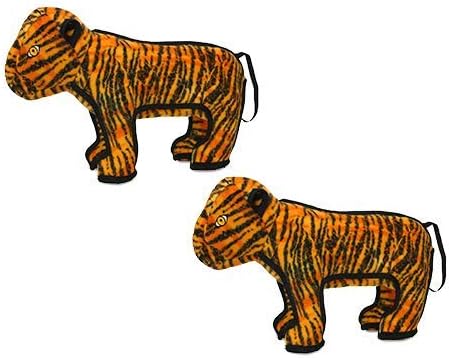 TUFFY® - 2 Pack Original : Tiger Dog Toy : : Ultra Durable Plush Toy with Multiple Layers & Reinforced Seams, Washable and Floats, Original Construction