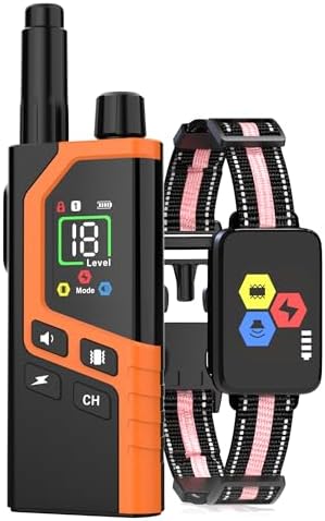 Dog Shock Collar with Remote – 3 Adjustable Training Modes Beep, Vibration and Shock for All Breeds, Safety Lock