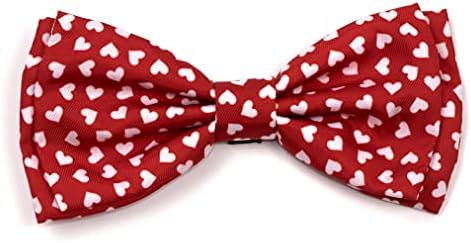 THE WORTHY DOG Spring Patterns Pet Bow Ties for Dogs & Cats, Hearts