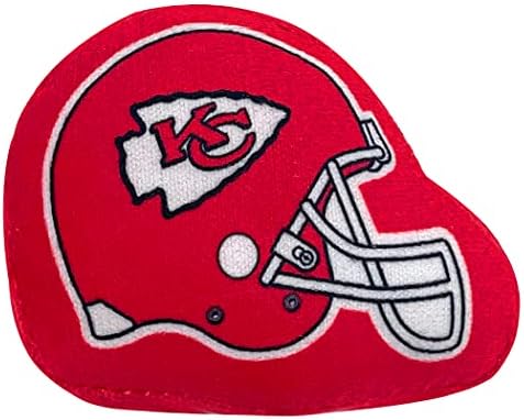 Best Plush CAT Toy - NFL Kansas City Chiefs Complete Set of 3 Piece Cat Toys Filled with Fresh Catnip. Incld: 1 Helmet Cat Toy, 1 Football Cat Toy with Feathers, & 1 Beer Bottle. Beautiful Team Logos