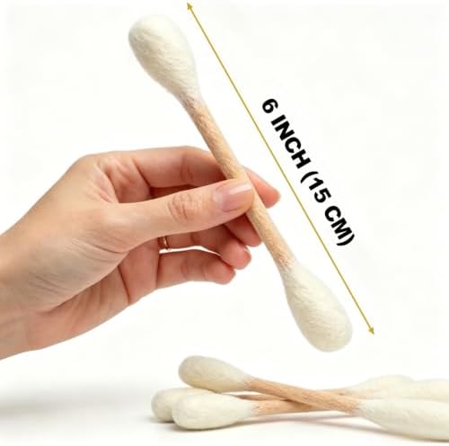 6 PCS Catnip Toy, Cotton Swabs Cat with Catnip, Swabs Catnip Toys Soft Plush Kicker Toys, Sturdy Teething Chew Toy for Indoor Cat, Giant Kitten Chew Sticks (Green)