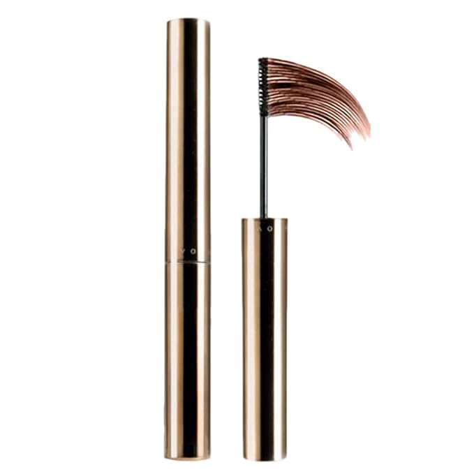Ultra-Fine Lengthening Waterproof Quick-Dry Mascara, Waterproof Quick Drying Curling Mascara, Iron Wand Mascara, 3D Curling Eyelash Long, Lasting Smudge-Proof No Clumping (Brown)