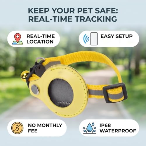 Zyyini Smart Pet Tracker, No Monthly Fee, Water Proof