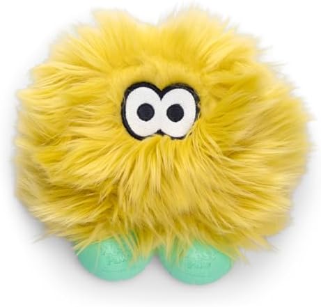 WEST PAW Rowdies Rolf Durable Plush Dog Toy with HardyTex Reinforced Seams Engaging Squeaker with Soft Cuddly Exterior Hand Sewn and Finished in Bozeman Montana for Dogs - Citrus