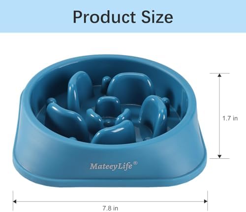 MateeyLife 1-Pack Slow Feeder Dog Bowls, 2 Cups, Dog Puzzle Feeder Bowl