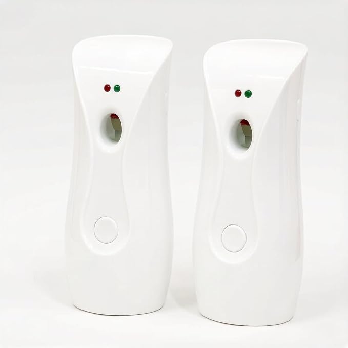 Aromatherapy Sprayer Automatic Diffusers, Battery Powered Scent Dispenser, Dual Use Wall Mounted & Desktop Auto Spray Air Freshener Machine for Indoor Residential & Commercial Use(2 Pack)