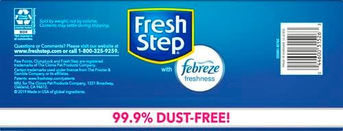 Fresh Step Extreme Clumping Litter with Febreze Freshness, Mountain Spring Scent Clumping Cat Litter with Guaranteed Odor Control, 14 lb. Box (Pack of 3)