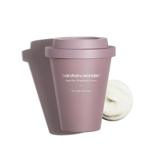 HARUHARU wonder Black Rice 10 Hyaluronic Cream, 3.0 fl oz, Face Moisturizer, Vegan, Cruelty Free, Daily skincare, Korean Skincare