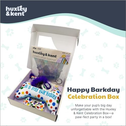 Huxley & Kent Celebration Box for Dogs, Happy Barkday, Small