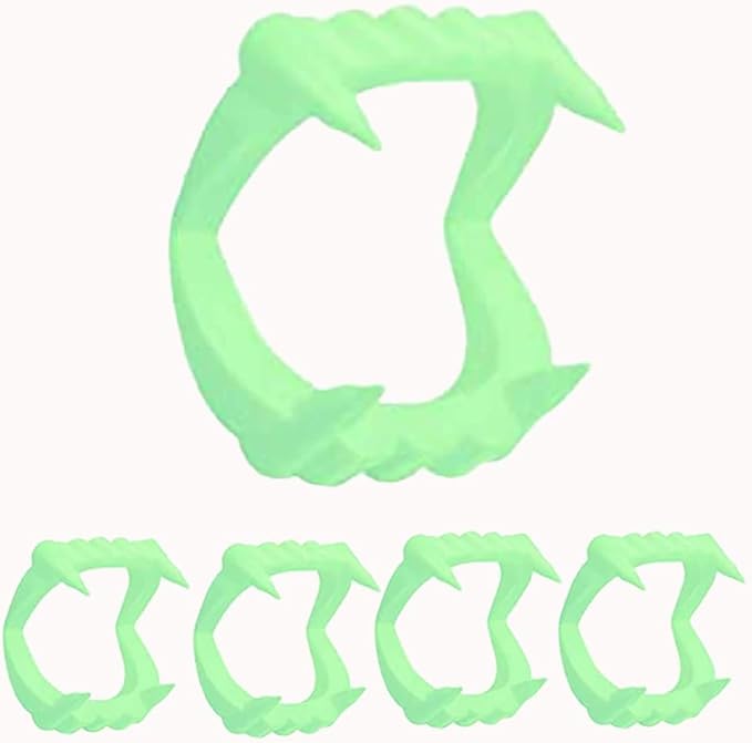 12 Pieces Halloween Teeth Glow in The Dark Fangs, Dress-Up, Pretend Play