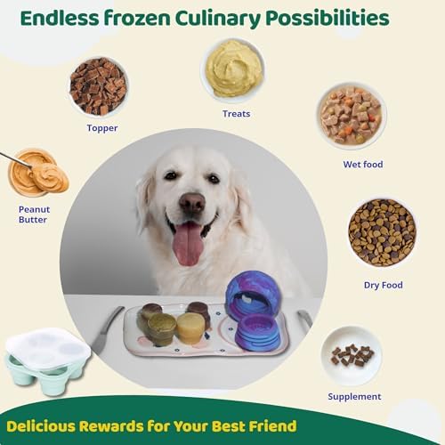 Interactive Dog Chew Toy, Large Enrichment Frozen Treat Chew Ball