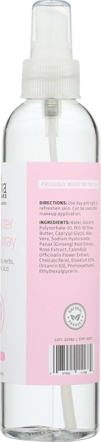 Reviva Labs Facial Spray, Rosewater, For Normal to Dry Skin, 8-Ounces (Pack of 3)