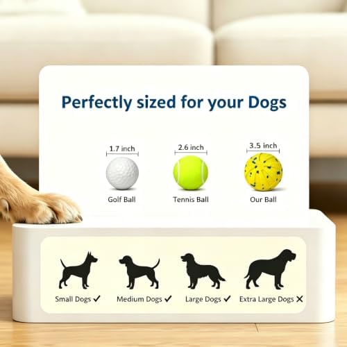 Smart Interactive Dog Toy Wicked Ball Automatic Moving Bouncing Rotating Active Rolling Ball 3 Modes Chew Resistant E-TPU Dog Ball IPX7 Waterproof Electric Puppy Toy for Small Medium Large Dogs Yellow