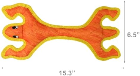 Tuffy® - DuraForce® : 2 Pack Lizard Dog Toy: Ultra Durable Plush Toy with Multiple Layers & Reinforced Seams, Washable and Floats, DuraForce® Construction