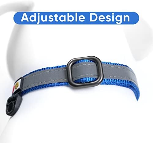 Pawtitas Customized Martingale Dog Collar Reflective Reflective Dog Collar Embroidered Personalized Name Phone Number Adjustable for Puppies Small Medium Large Size Dogs Medium Blue