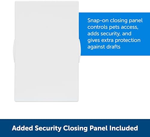 PetSafe Plastic Dog & Cat Door, Pets Up to 220 lb, X-Large | Flap Opening 13 5/8 in W x 23 5/8 in H, Snap-on Closing Panel, Paintable Frame, Easy DIY Install